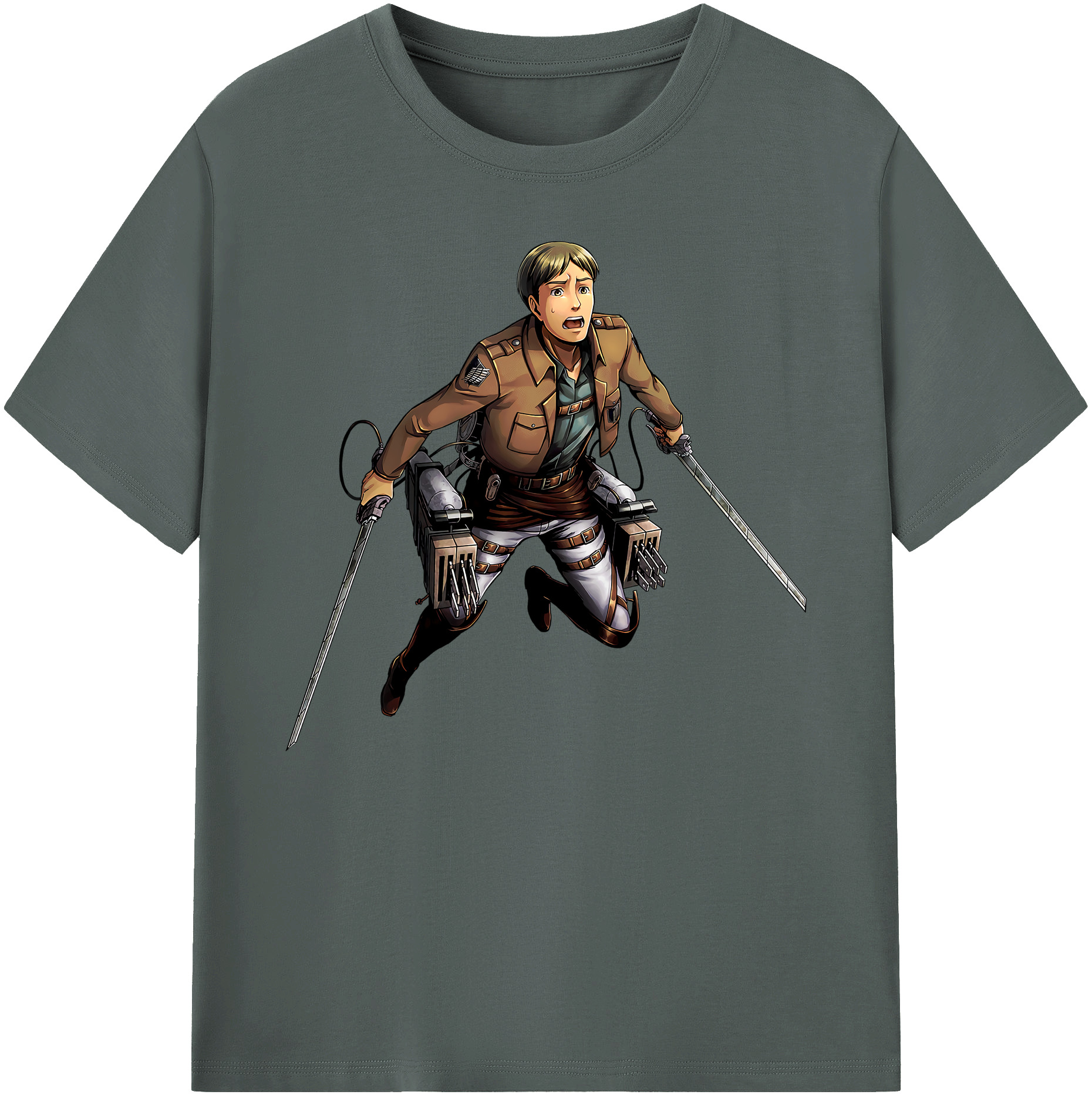 （画像用） 進撃の巨人 Attack on Titan 綿100％ メンズ半袖Tシャツ｜肌触りやわらか＆通気性